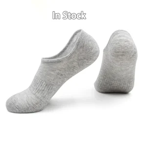 Men’s Breathable Cotton Thin Sports Socks Custom Logo Sublimation ODM Summer No Show Anti Slip Invisible
