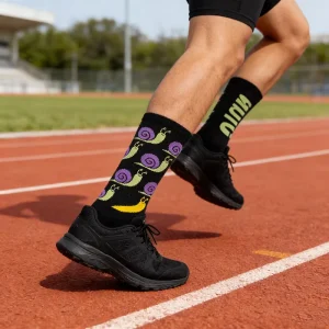 Men’s Breathable Fashion Crew Socks Custom Print Comfortable Cotton Fancy Sports Running Knitted Eco-Friendly