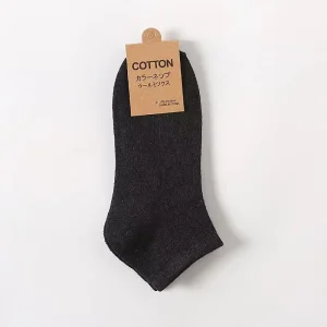 Men’s Casual Cotton Boat Socks Solid Color Anti Drop Breathable Short Tube Ankle Socks for Summer