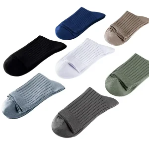 Men’s Casual Cotton Sports Socks Low Cut Solid Color Breathable Anti Slip Short Ankle Socks for Spring Crew Body