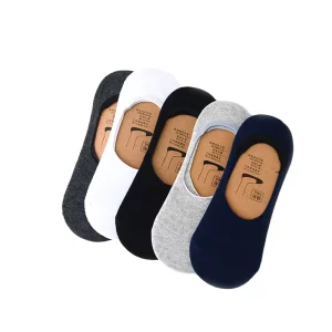 Men’s Casual No Show Dress Socks Breathable Sustainable Autumn Logo Pattern Anti Slip High Ankle Loafer Socks From Zhejiang