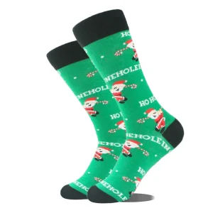 Men’s Christmas Socks Funky Novelty Socks Crew Christmas Stocking Sock Funny Happy