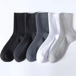 Mens Classic Casual High Quality Business Cotton Dress Socks for Men
