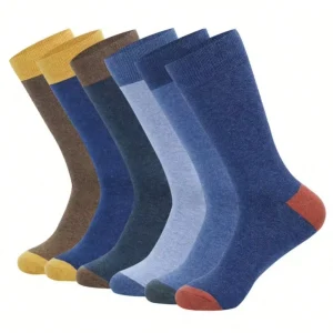 Men’s Classic Cotton Dress Socks Custom Logo Design Patterned Casual Socks for Mens
