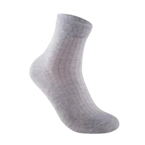 Men’s Combed Cotton Tube Socks Silver Ion Deodorant Breathable Business Casual Crew Solid Color Summer Bottom Logo Cuff Logo