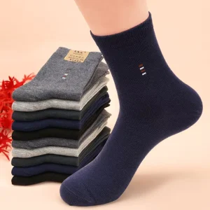 Men’s Comfortable Breathable Mid length Socks Spring and Autumn Labor protection Elderly Socks Men’s Warm Socks