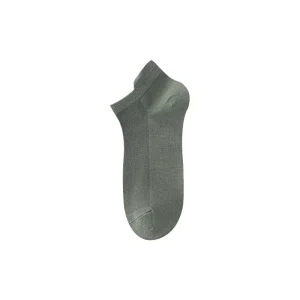 Men’s Comfortable Cotton Socks Breathable Lightweight Solid Color Stretch Resistant Sweat-Absorbent Woven Bottom Cuff Ankle