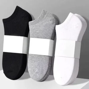 Men’s Comfortable No Show Socks Breathable Fabric with Customized Logo at Bottom