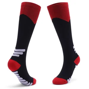 Men’s Compression Socks 15-20 MmHg Circulation Support for Athletic Running Cycling Woven Anti-Slip Features