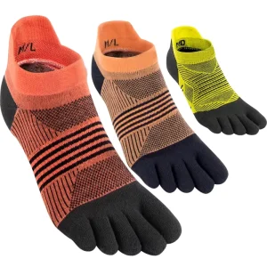 Men’s CoolMax No Show Sport Socks Five Toe Casual Anti-Bacterial Anti-Slip Letter Body Bottom Summer