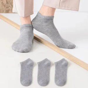 Mens Cotton Ankle Socks Thin Breathable Summer Comfort Low Cut Socks