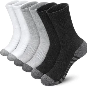 Men’s Cotton & Bamboo Fiber Knitted Breathable Cushioned Casual Socks OEM Service Winter Season Logo Print