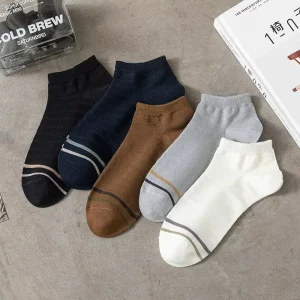 Men’s Cotton Casual Socks Lightweight Elastic Anti Odor Business Daily Socks Custom