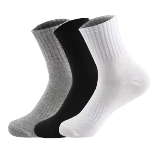 Men’s Cotton Crew Dress Socks Anti Bacterial Anti Slip Breathable Autumn Sport Socks