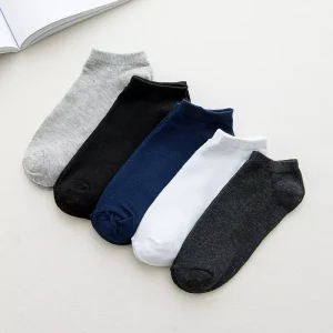 Mens Cotton Low Cut No Show Casual Non-Slide Socks