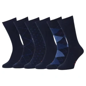 Men’s Cotton Patterned Dress Socks Fun Colorful Casual Crew Type Breathable with Logo for Autumn