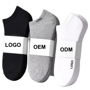 Men’s Cotton Polyester Colored White Black Breathable Socks Custom Women Men Low Cut Ankle Socks