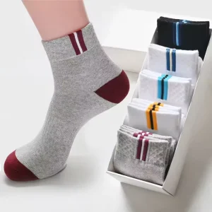 Men’s Cotton Socks Crew Sports Business Absorbent Breathable Deodorant Men Summer Socks