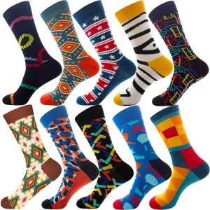 Men’s Cotton Socks With Colorful Funny Design