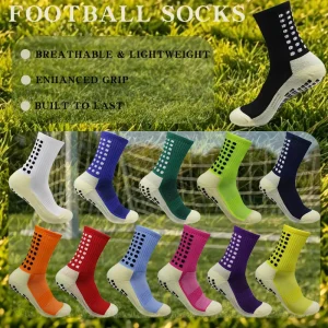 Men’s Crew Soccer Socks Anti Slip Breathable Sweat Absorbent Digital Printing Knitted Comfortable Autumn Football Custom Socks