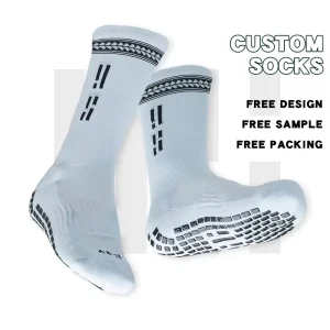 Men’s Custom Anti-Slip Outdoor Sport Socks Soccer Football Socks Grip Socks