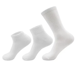 Men’s Custom Athletic Cushioned Crew Socks Sport Compression Running Socks for Autumn Bottom Logo Quick Dry