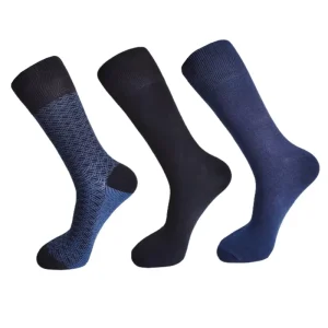 Men’s Custom Business Cotton Anti-Bacterial Anti-Slip Summer Dress Crew Socks with Bottom Logo for Formal Office