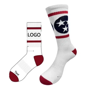 Men’s Custom Crew Dress Socks Anti Bacterial Warm Wear Resistant