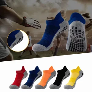 Men’s Custom Logo Anti Slip Running Ankle Silicone Fashion Sports Socks