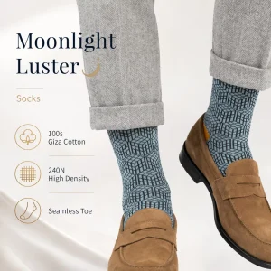 Men’s Custom Logo Knitted Dress Socks Thin Anti-Slip Breathable Business Socks with Leaf Pattern Summer Style