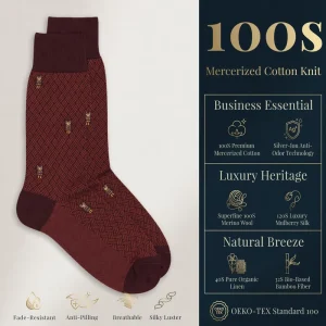 Men’s Custom Luxury Woven Pattern Dress Socks, High Quality, Fashionable Style, Good Taste, Suitable for Office Parties