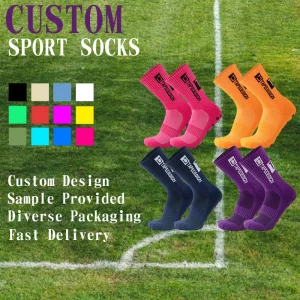 Men’s Custom Sports Grip Football Grippy Socks Manufacturer Pilates Anti Slip Soccer Sport Socks