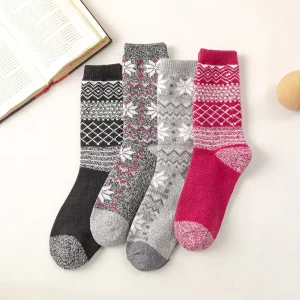Men’s Custom Winter Athletic Socks Warm Fuzzy Cozy Thick Knit Breathable Wear Resistant High Quality Cotton Indoor