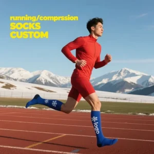 Men’s Customised Compression Running Socks Spring Season Breathable Eco Friendly Cotton Sport Socks