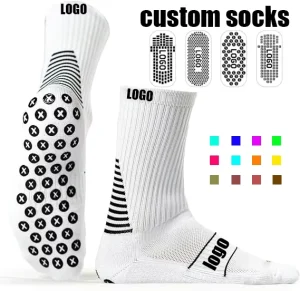 Men’s Designer Custom Sports Grip Socks Non Slip Athletic Soccer Football Socks Digital for Spring