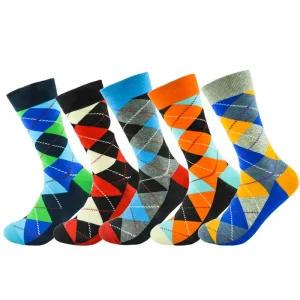 Men’s Dress Cool Colorful Fancy Novelty Funny Casual Combed Cotton Crew Socks
