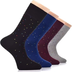 Men’s Dress Crew Socks Thin Seamless Business Casual Custom Logo Design Own Sock Bamboo Socks