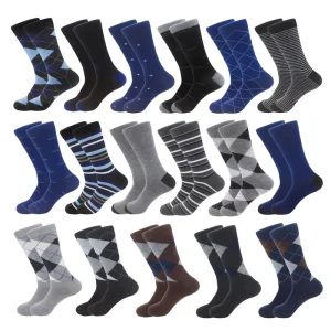 Men’s Dress Socks Odor Resistant Business Formal Crew Socks