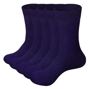 Men’s Eco Anti-Bacterial Crew Socks Bamboo Fiber Dress Work Socks Summer Plain Design Minimum Order 5 Pairs