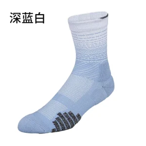 Men’s Eco Friendly Anti Slip Basketball Sports Socks Breathable Cotton Nylon Crew Summer Print Pattern Bottom Logo Position