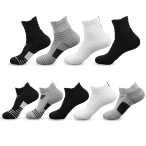 Men’s Elite Sports Socks Thickened Terry Bottom Towel Basketball High Top Mid Length Running Outdoor Autumn Season