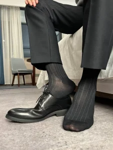 Men’s Formal Business Striped Cotton Socks Gentleman’s Summer Sexy Thin Style Black Deodorant Anti Bacterial Autumn 10 Pairs