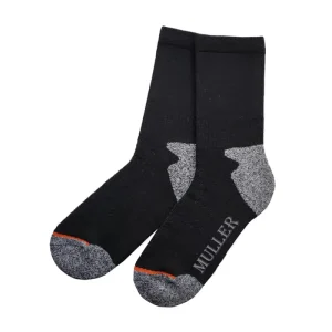 Men’s Heavy Duty Autumn Work Socks Cushioned Bamboo Crew Socks with Arch Support Moisture-Wicking Anti-Slip & Odor Resistant