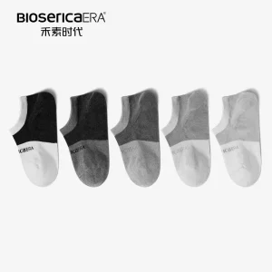 Men’s High Quality Anti odor Organic Cotton Ankle Socks Breathable Casual Letter Pattern for Summer