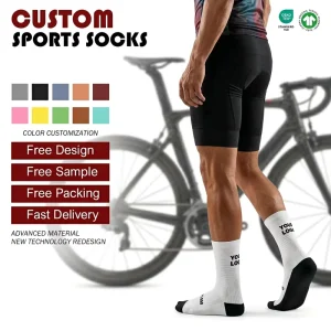 Men’s High Quick-Drying Breathable Sweat-Absorbent Outdoor Sports Socks Custom Logo Body Print for Summer Calcetines Deportivos