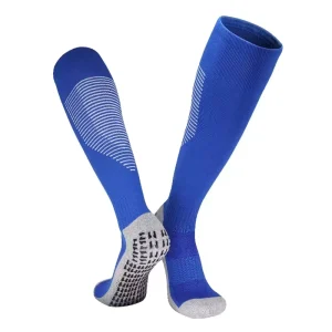 Men’s Knee High Sport Socks Anti Slip Knitted Socks for Football Thin Cotton Bottom Logo