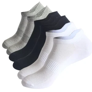 Men’s Large Size Sports Socks Lift Ear Mesh Boat Socks Spot Student Running Socks