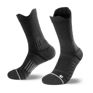 Men’s Large-Sized Professional Basketball Socks Anti-Slip Air Cushion Mid Tube Towel Bottom Long Sports Socks