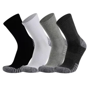 Men’s Long Crew Socks Terry Cushion Athletic Anti-Oodr Cotton Socks Custom Logo