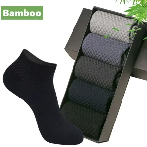Men’s Low Cut Summer Soft Comfort Breathable Cool Thin Mesh Quarter Ankle Short Bamboo Fiber Socks